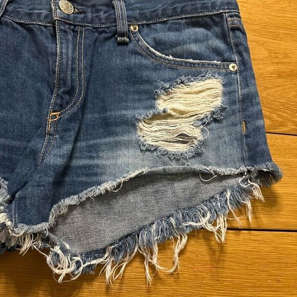 Rag & bone Jean shorts distressed cut off 9/29 - Picture 2 of 11